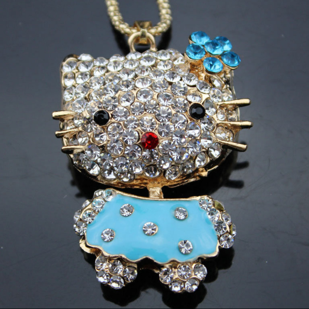Crystal Kitty Pendant